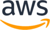 Logo von Amazon Web Services (AWS) mit den Buchstaben ‚aws‘ in dunkler Schrift und einem orangefarbenen, geschwungenen Pfeil darunter.