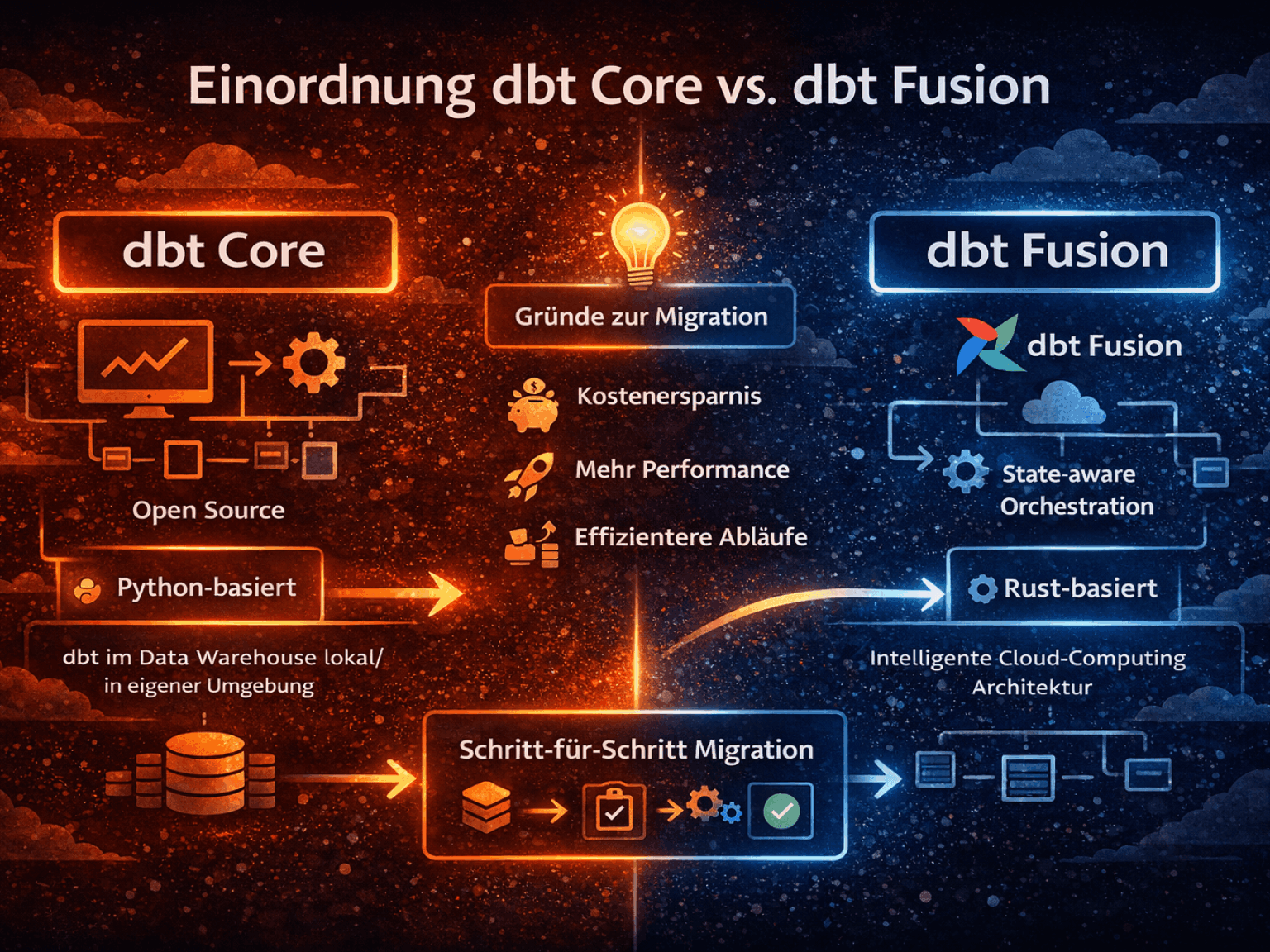 dbt Core vs. dbt Fusion - ein Leitfaden für die Migration (Teil 1 ...